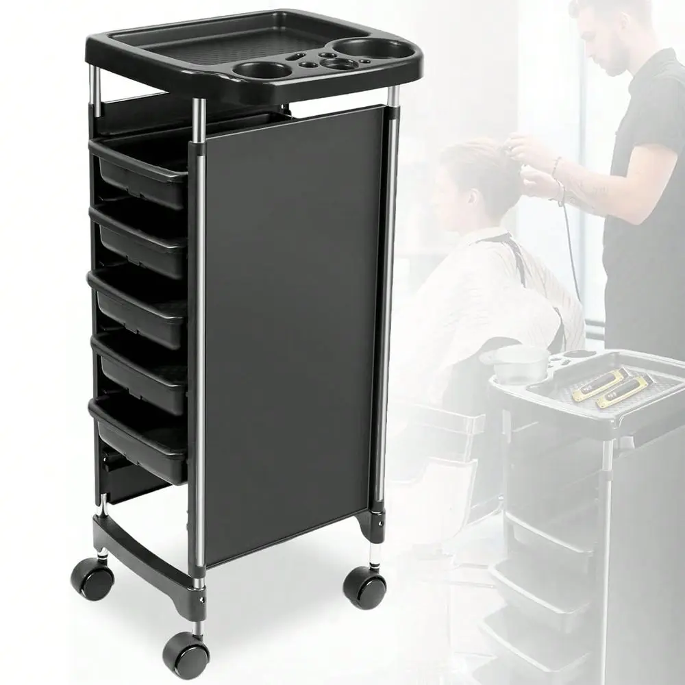 

Salon Cart With Wheels, Hair Salon Beauty Storage Trolley, Professional Beauticians Equipment Cart For Beauty Spa Tattoo
