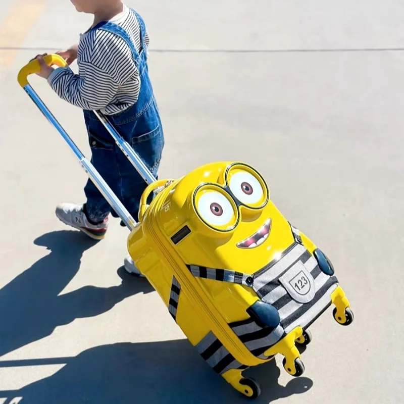 

Hot New Original 18 Inch Minions Ultra Light Adult Children'S Luggage Silent Universal Wheels Travel Cartoon Boarding Case Gifts