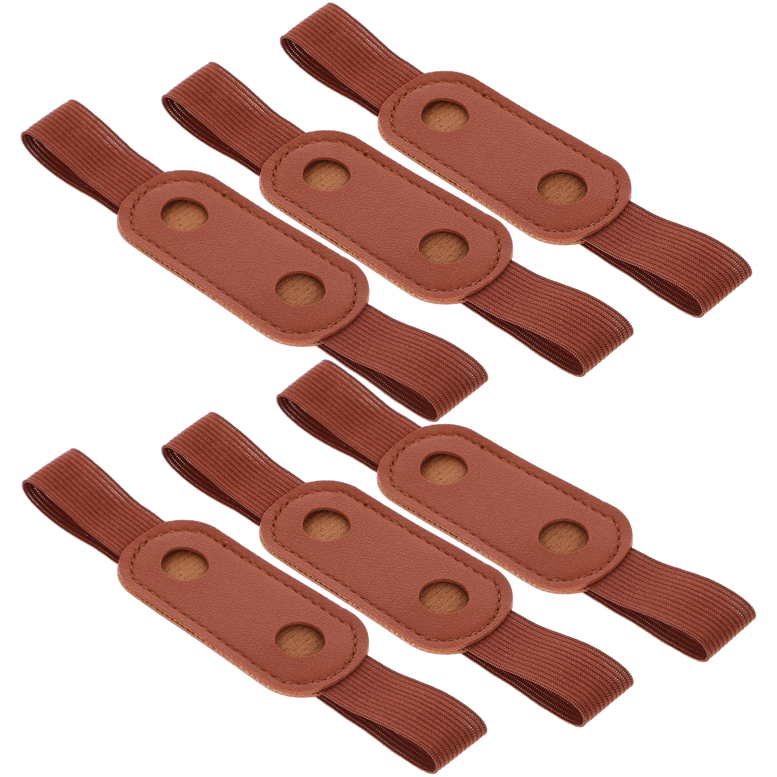 

6pcs Pen Sleeve For Notebook With Elastic Band Pu Material Journal Pen Holder Pouch Storage Bag For Planner Tablet Writing Tools