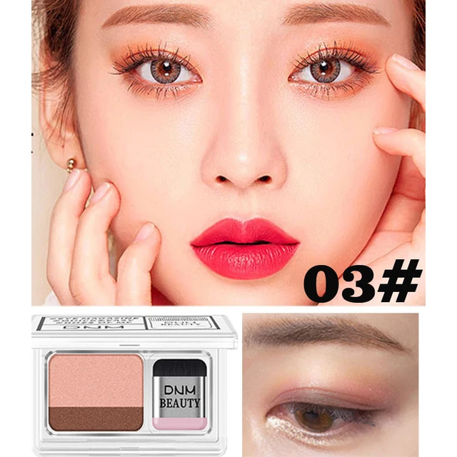 DNM lazy two-tone gradient pearlescent eyeshadow earth color non-smudge waterproof eyeshadow