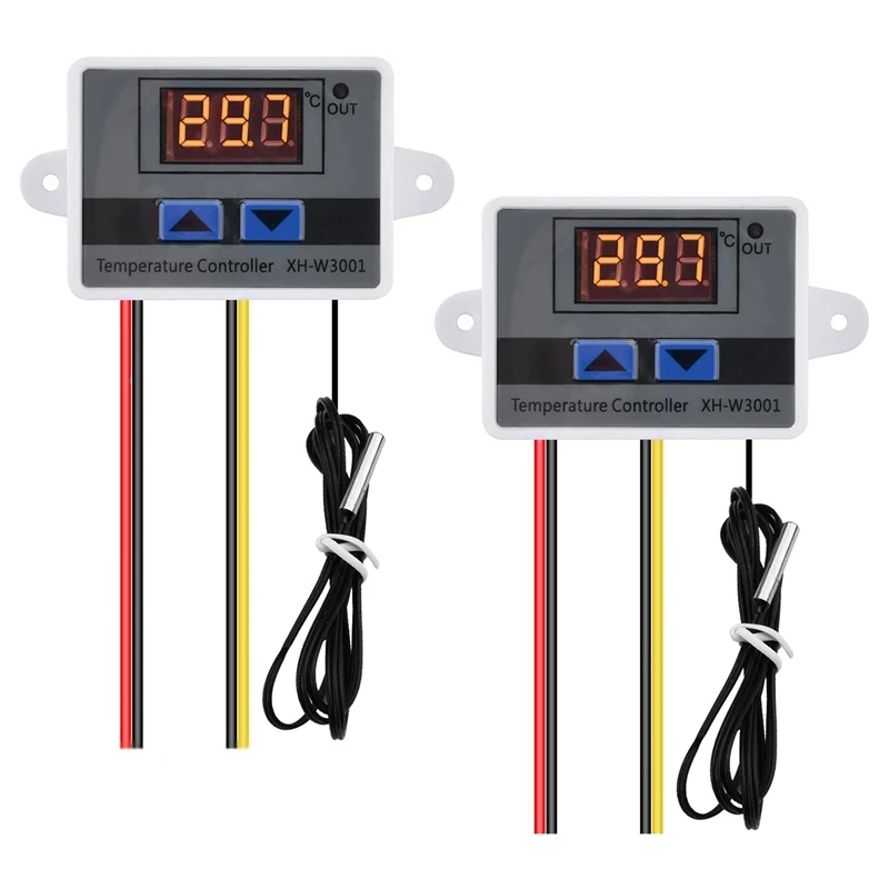 

2Pcs XH-W3001 Pid Temperature Controller With Sensor AC110V-220V Thermostat Temperature Switch Heating Cooling