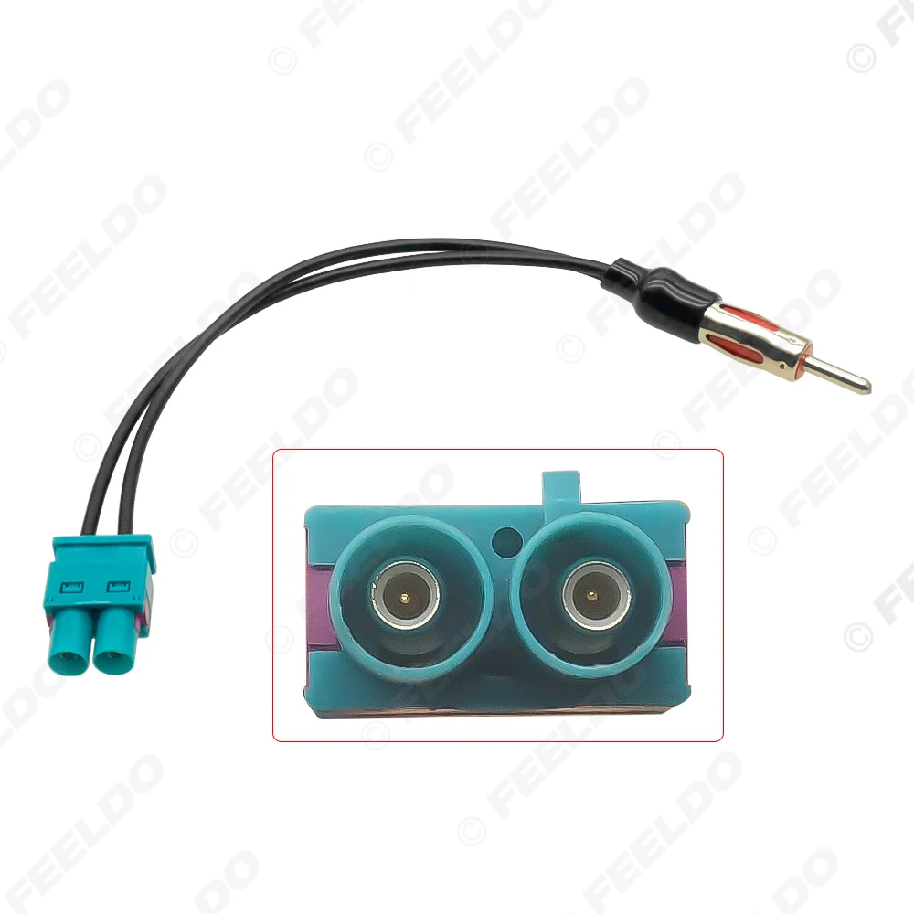 Car Audio Cable Adaptor Antenna Dual Female Fakra Radio To Standard Moto Din Male Aerial Antenna Adapter For Ford BMW