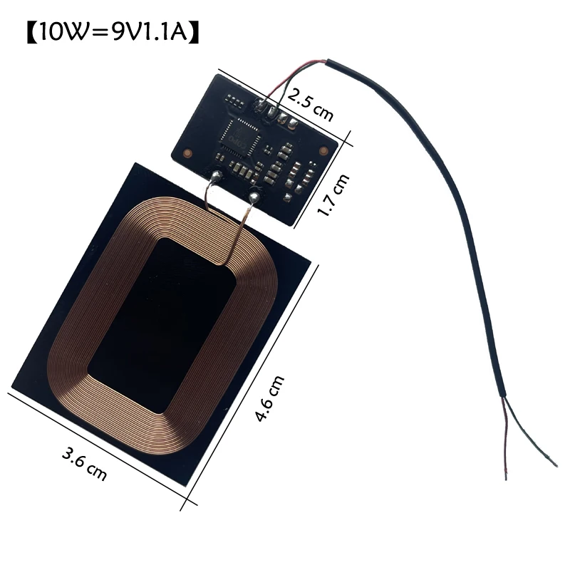 Imagem -03 - Placa do Poder do Circuito da Bobina Pcba para o Transmissor de Carregamento Rápido sem Fio Módulo Receptor do Carregador sem Fio 5w 7.5w 10w 5v 1a