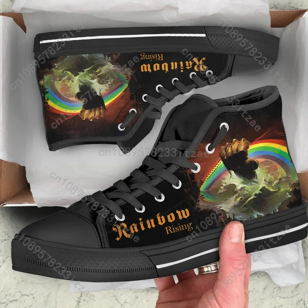 Hot Cool Temple of The King Rainbow NEW Arrive Lightweight High Top Canvas Shoes Men Women Casual Shoes Breathable Sneakers