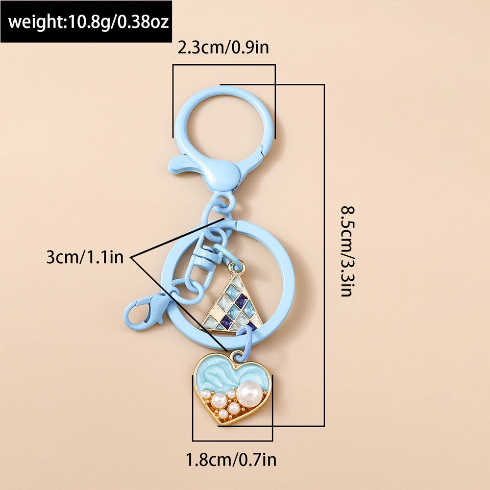 Nette Emaille Blume Schmetterling Schlüsselbund Frauen Mädchen Liebe Herz Schlüssel Ring Anhänger Handtasche Dekor DIY Handgemachten Schmuck Geschenke – Detail 12