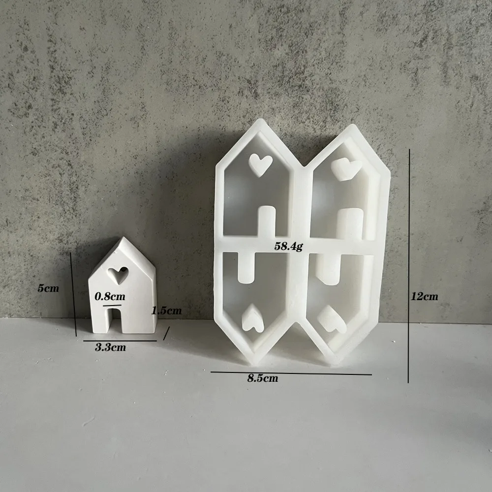 Silicone Silicone Mold 2024 Resin Making Houses Silicone Mold for Houses Handmade Candle Mold Candle