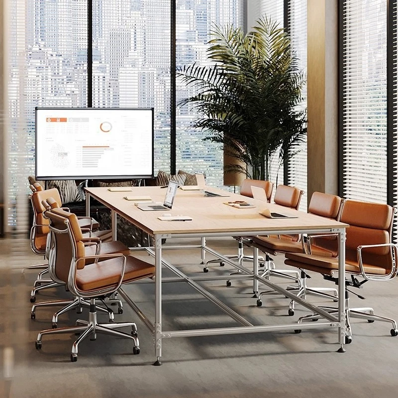 Desk Aluminum Profile Negotiation Conference Table Birch Ocean Board Workbench Computer Desk Long Desk