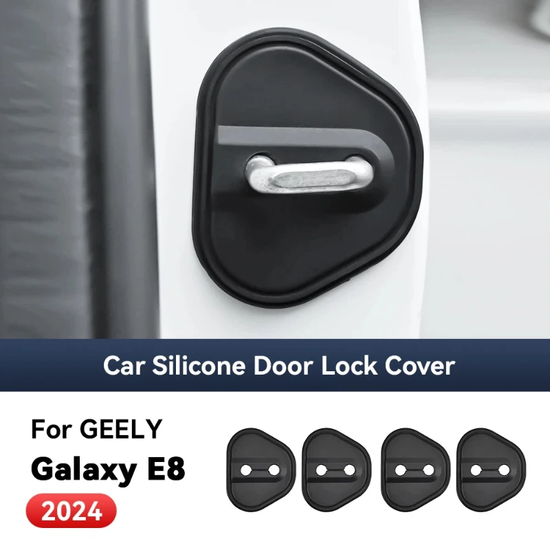 

4pcs Car Decorat Accessories Silicone Protecte Auto Door Lock Latch Shock Absorber Cover For GEELY Galaxy E8 2024