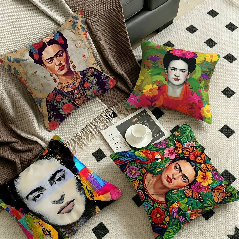 F-FridaS-S K-Kahlo Art Personalized picture text home decorative pillows Household Gifts 45x45cm