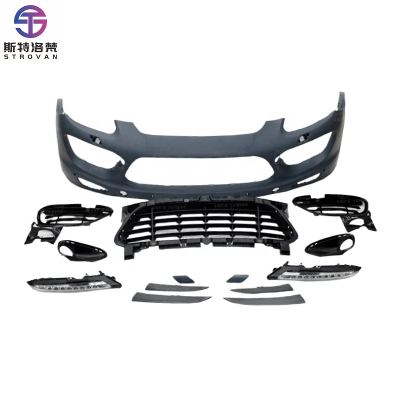 STLF For Porsches 11-14 Cayenne Modified GTS Front Bumper Cayenne TURBO Large Surround Kit