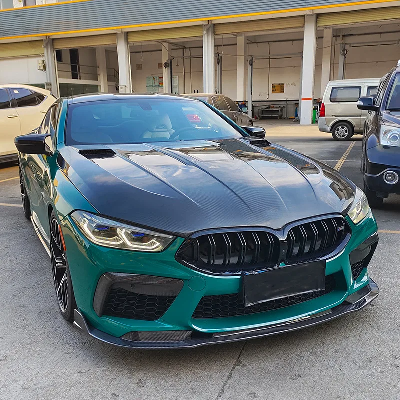 Suitable for 19-23 BMW M8 Modified V Style Carbon Fiber Small Surround Tail Wing Front Lip Grille Accessories