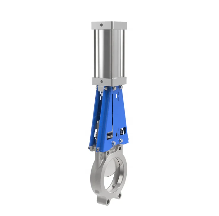 

QBseries DN450mm 18inch CF8 stainless steel PN10 pneumatic knife gate valve for slurry#