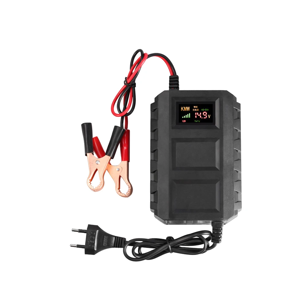 

12V Intelligent Compact Car Truck Motorcycle EU Plug Low Voltage Overheat Protection