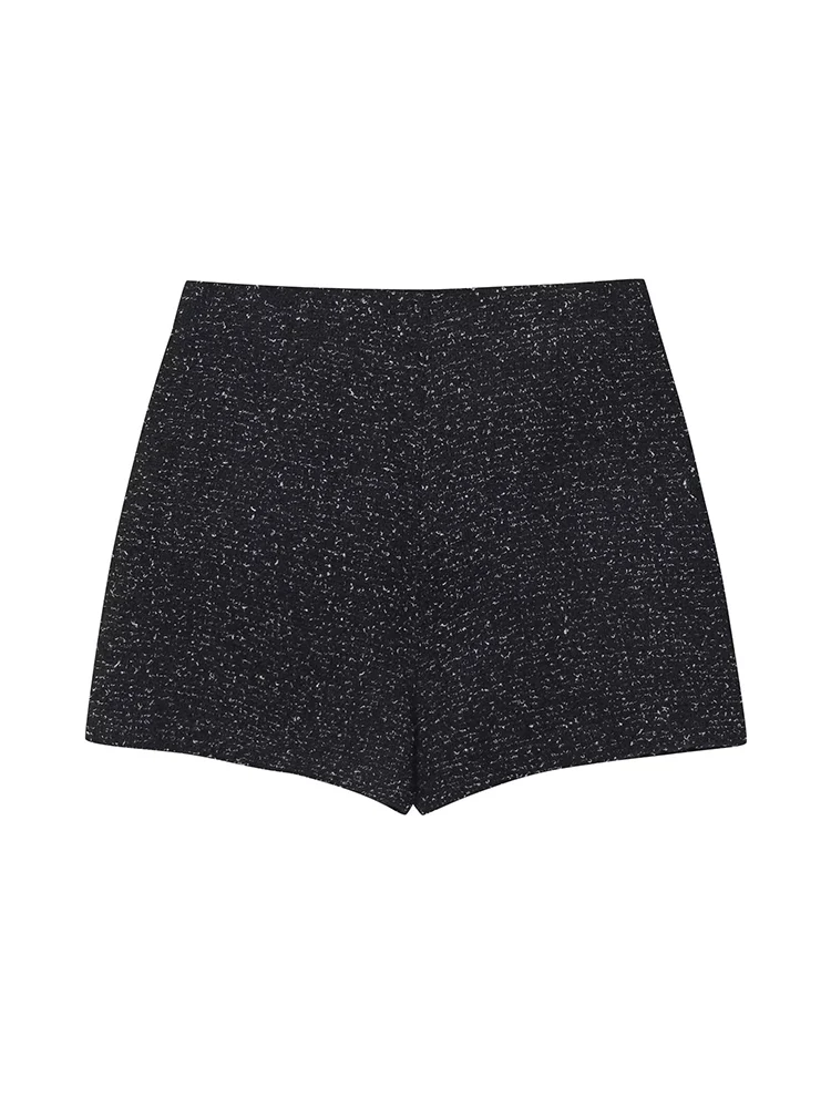 Tfmln conjunto de shorts femininos de inverno, textura elegante, cinto, decoração, gola redonda, jaqueta, cintura alta, saias, conjunto de moda