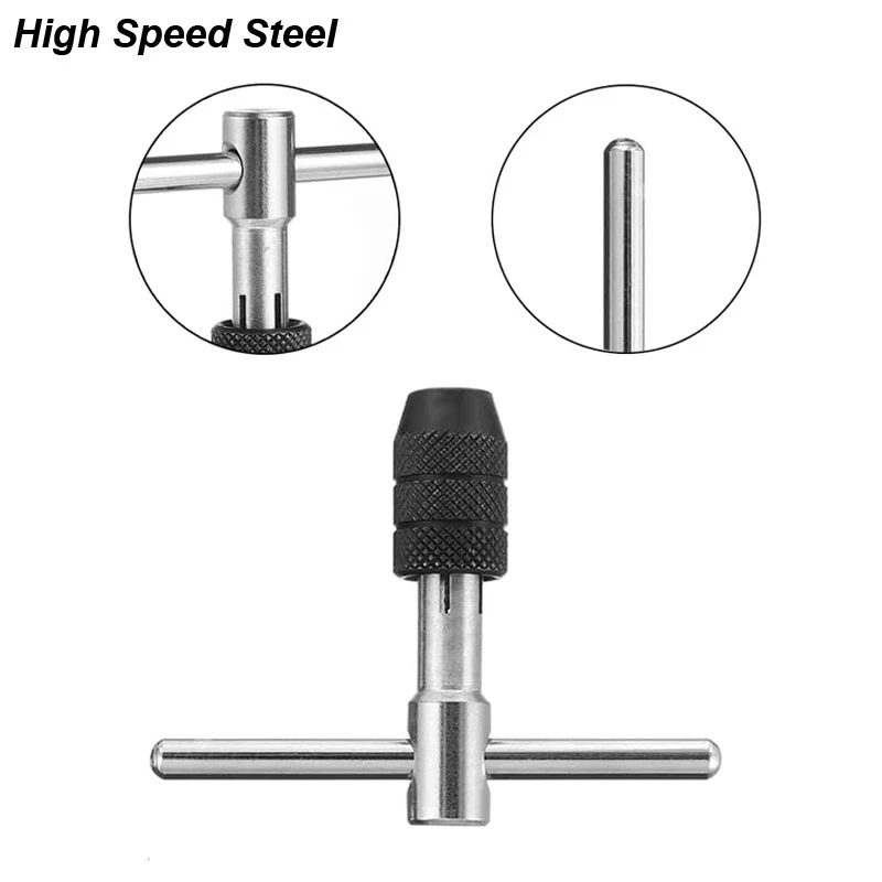 T-Handle Wrench  M3 M4 M5 M6 M8 Hand Tap Reamer Thread Tapping Tool Set Adjustable Machine Screw Thread Tapping Drill Bit view 4