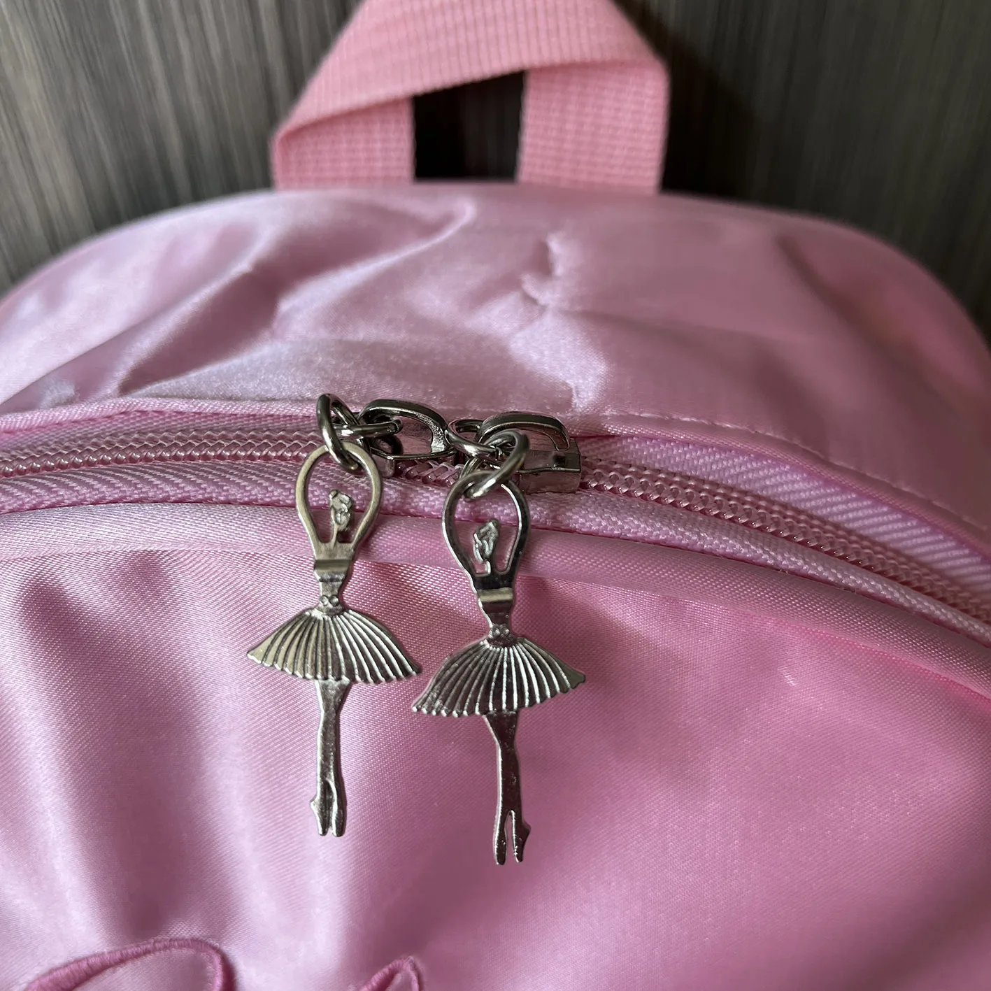 Mochila bordada personalizada para niña pequeña, bolso de lona de Ballet, vestido de tutú, mochila de baile con encaje rosa para bailarina