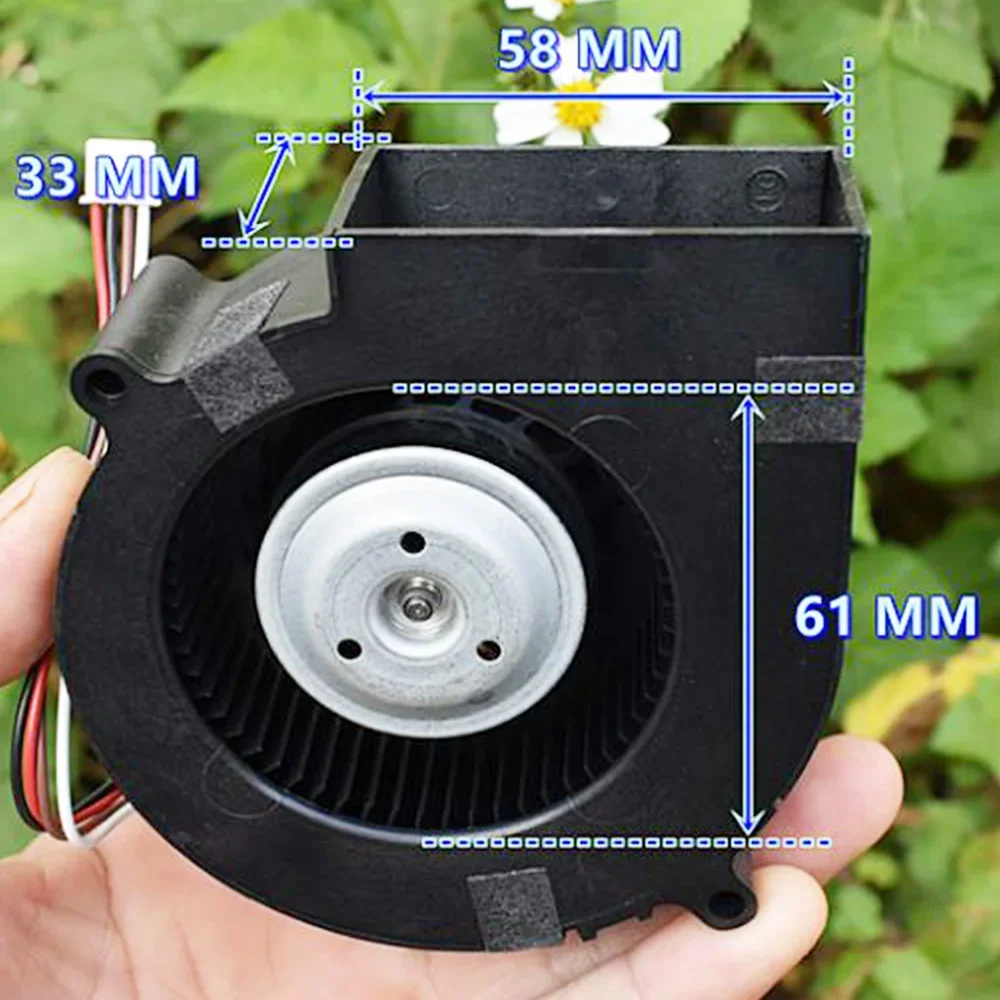 DC 12V 0.29A 2480RPM Cooling Fan Worm Gear Brushless Fan Double Ball Bearing Large Air Volume Cooler Grill Blower Air Extractor