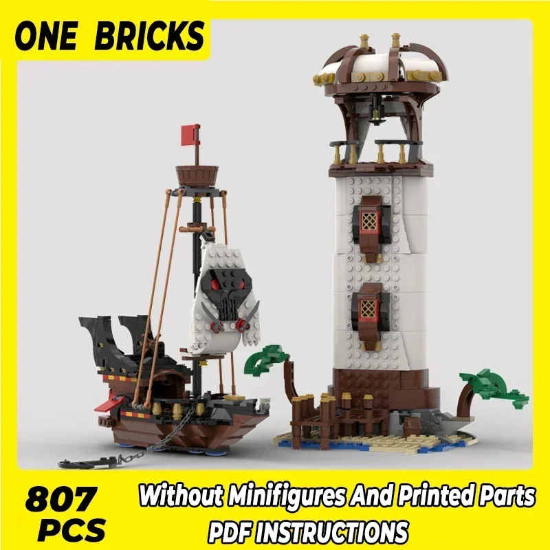

Moc Building Bricks Military Watchtower Model Pirate Lighthouse Technology Modular Blocks Gifts Christmas Toys DIY Sets Assembly