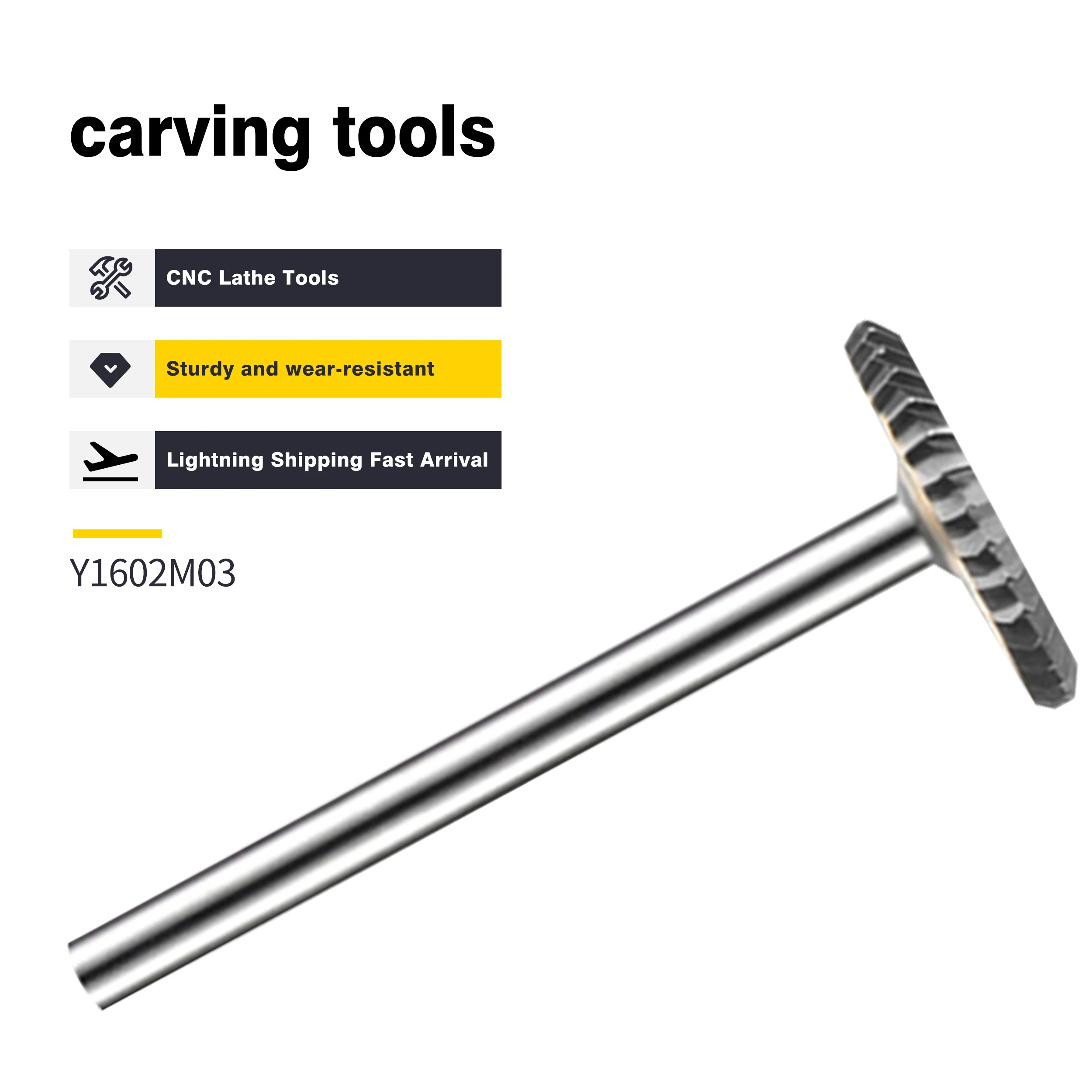 Tungsten Aço Fresa Carboneto Y-tipo Arquivo Giratório Metal Arc Disc Moagem Cabeça Liga de Entalho Faca Y0602m03 Y1202m03 mm