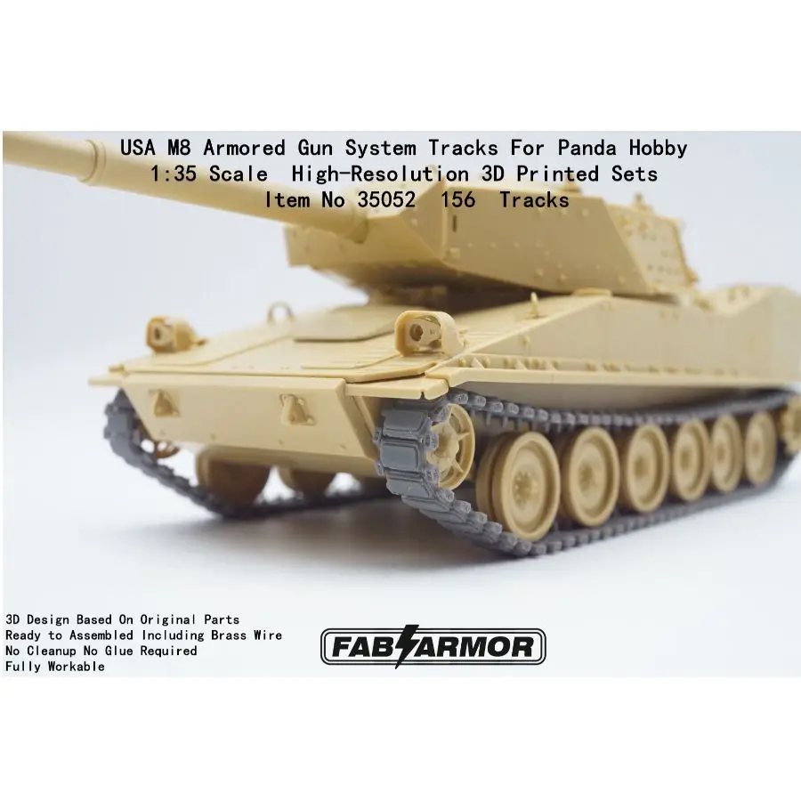 FAB FA35052 1/35 USA M8 Armored Gun System Tracks For Panda Hobby
