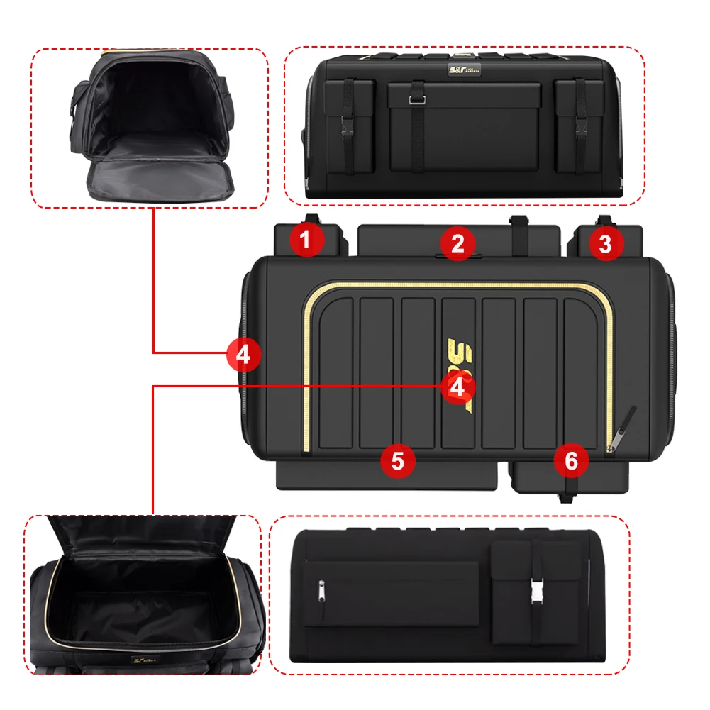 Universal Car Trunk Organizer 70L Storage Box Oxford Cloth 트렁크정리함 Folding Organizador Maletero De Coche For Tesla 모델3 모델y