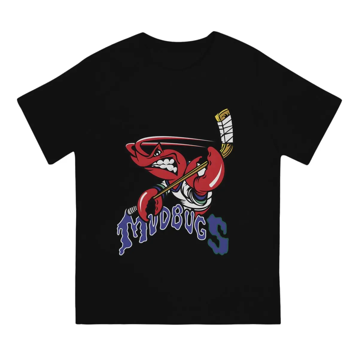 Ice Hockey Creative TShirt for Men Bossier Shreveport Mudbugs Round Neck Basic T Shirt Distinctive Gift Clothes OutdoorWear