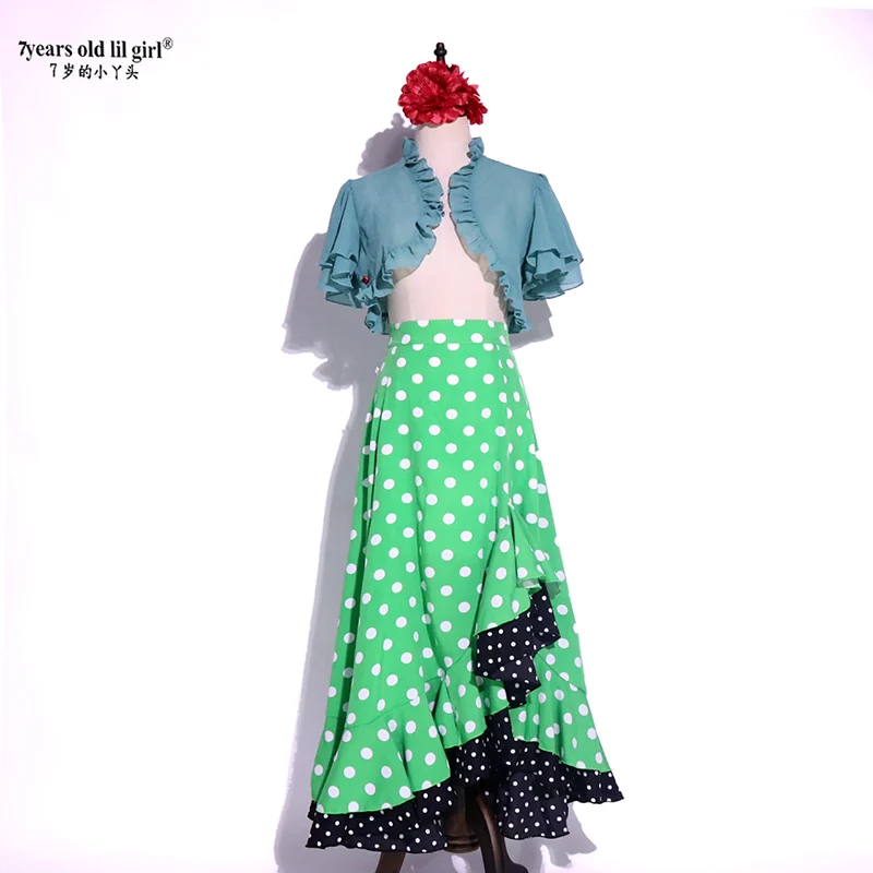 スペインのフラメンコ衣装パフォーマードレス女性ガールジプシー社交フェスティバルパフォーマンスダンス WeaDTT86r