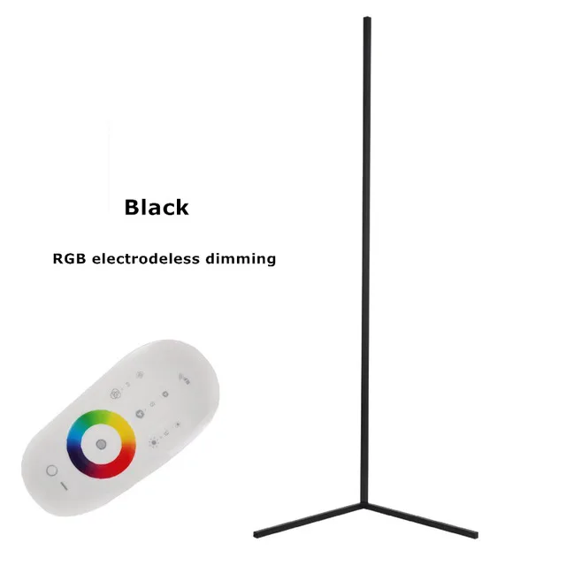 Luz de pie led rgb de aluminio para mesita de noche, lámpara minimalista decorativa con Control remoto, globo de pie inteligente