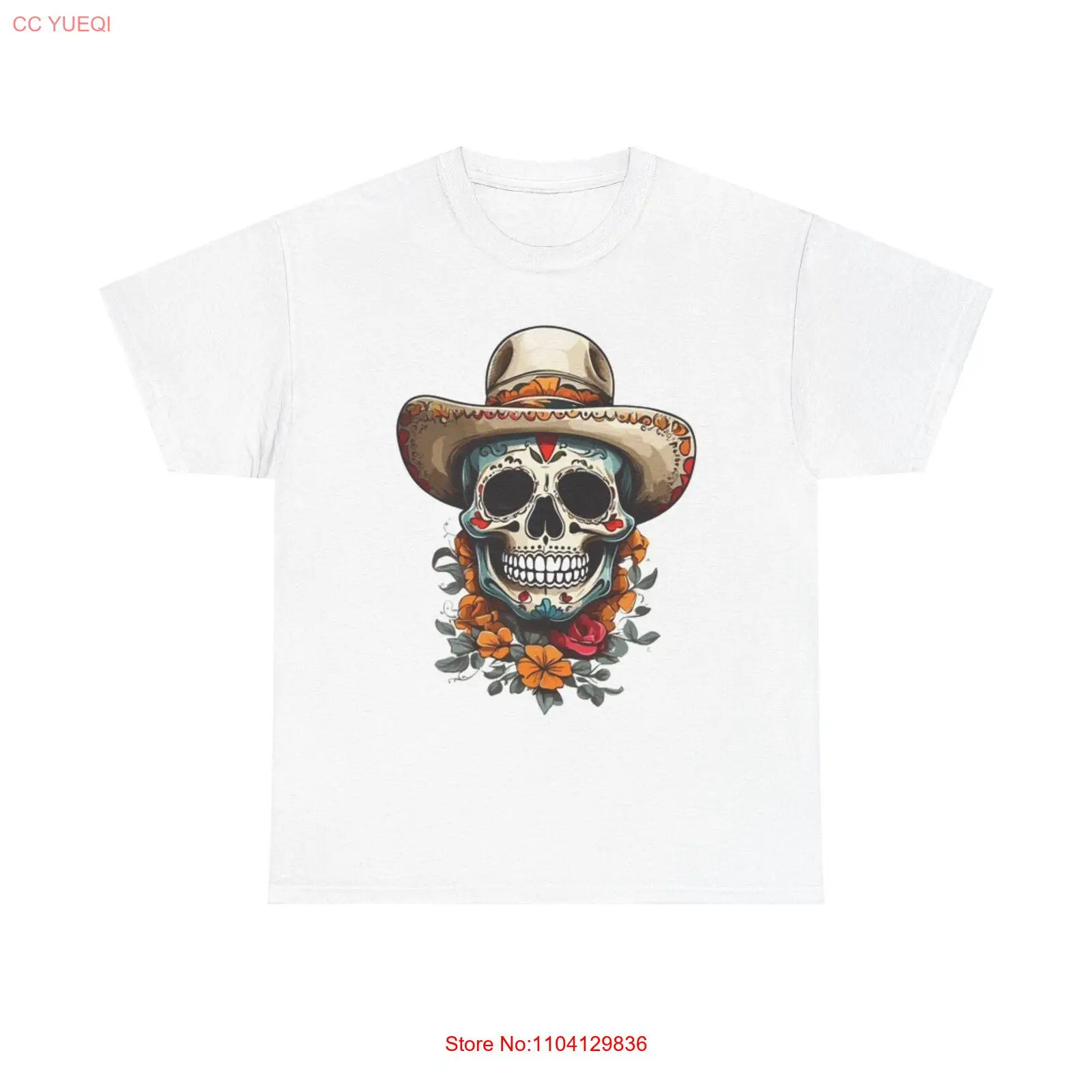 

Футболка Day Of The Dead, футболка с винтажным рисунком, хлопковая рубашка унисекс, Dia De 7.