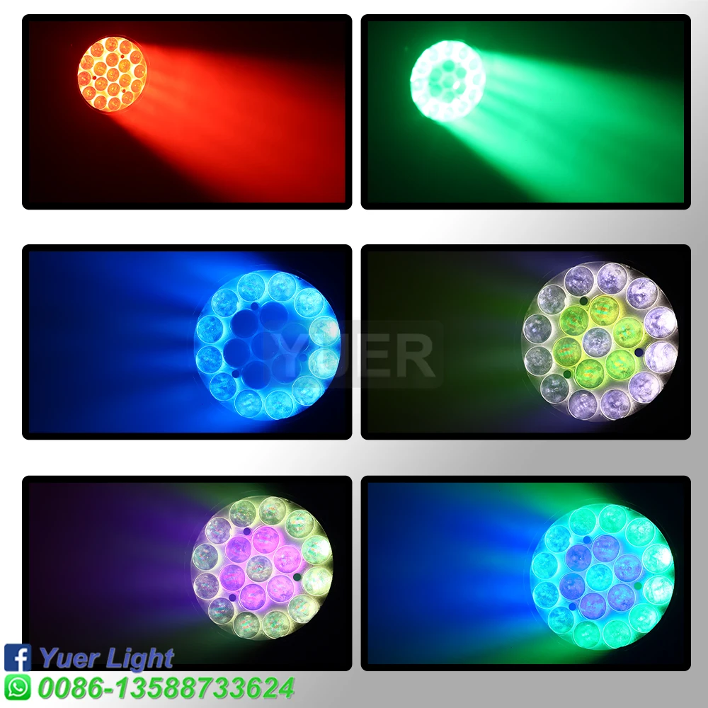 4PCS/Lot LED Lighting Equipment 19x15W RGBW Beam+Wash Zoom Moving Head Light DJ Disco Party Bar Dance Floor Stage Effect