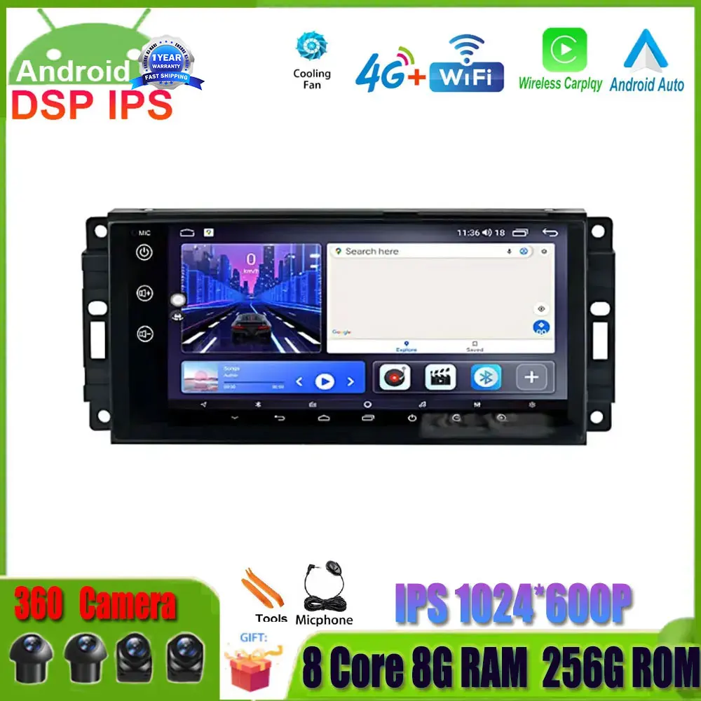 

For Jeep Cherokee Compass Commander Wrangler 300C Caliber Liberty 2009 2008 2010 2011 Car Android Radio Stereo Multimedia