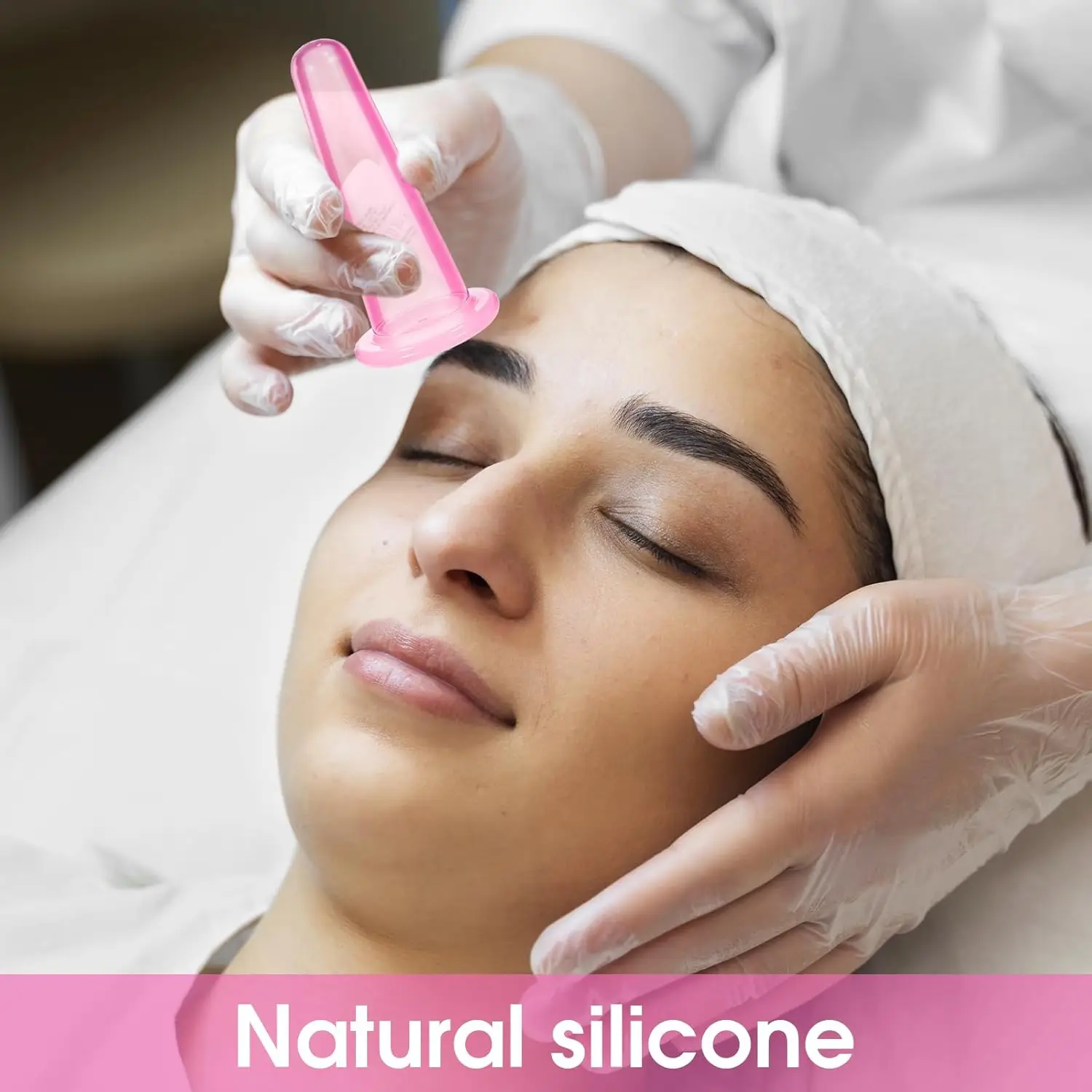 4 Pcs Facial Cupping Set Silicone Vacuum Cupping Cups Facial Cupping Anti Cellulite Beauty Tool for Face Cupping Massage