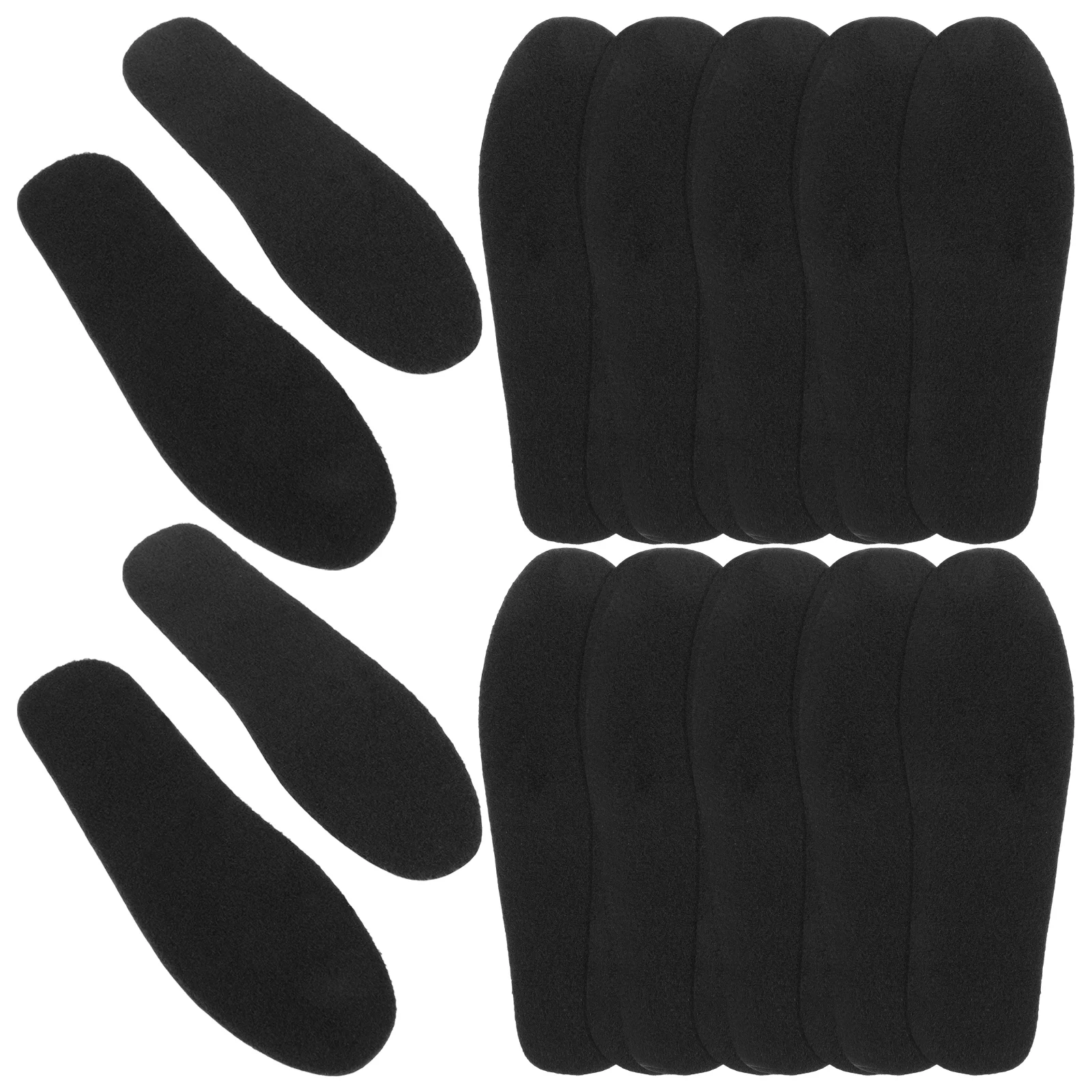 

10 Pairs Felt Insole Black Pumps Shoes Insoles Women Boot Inserts for Supple Damping Replacement Winter Women's