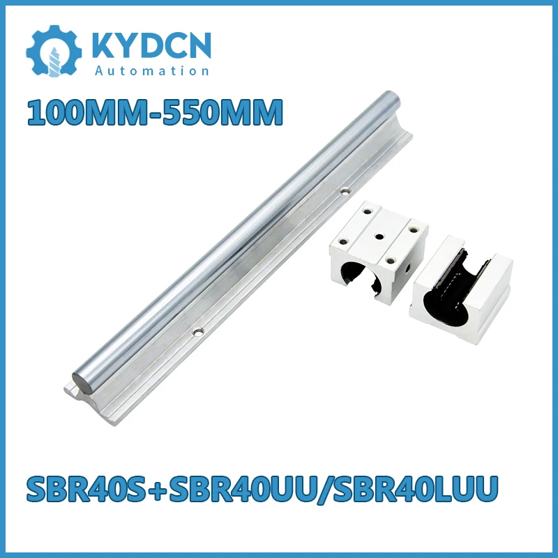 

SBR40S SBR40UU SBR40LUU Linear Guide Rail and Linear Bearing Block for CNC Machine 100mm-550mm Linear Support Rail Carriage Set