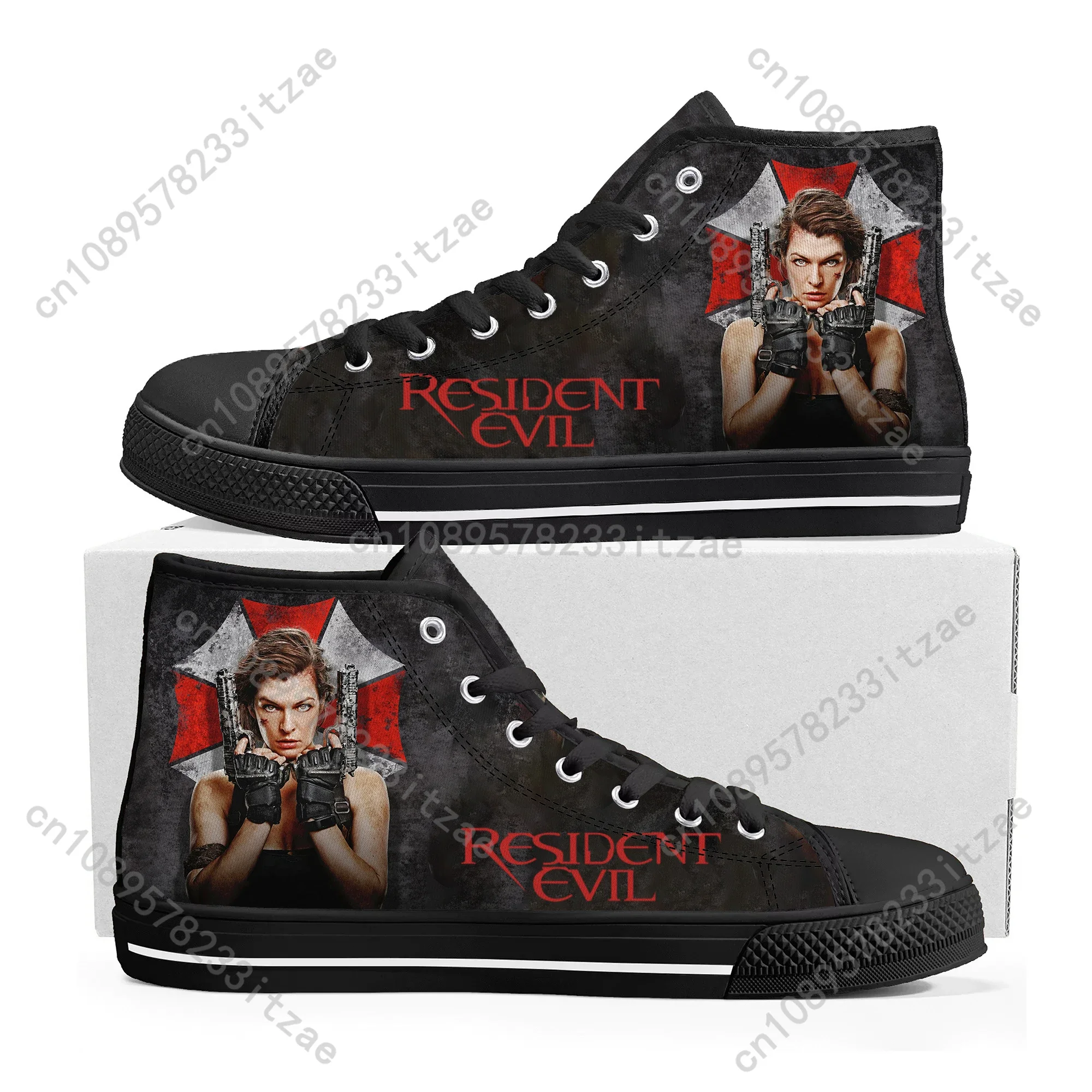 

Umbrella Corporation High Top Sneakers Mens Womens Teenager Zombie Horror Movie Canvas Sneaker couple Casual Shoe Custom Shoes