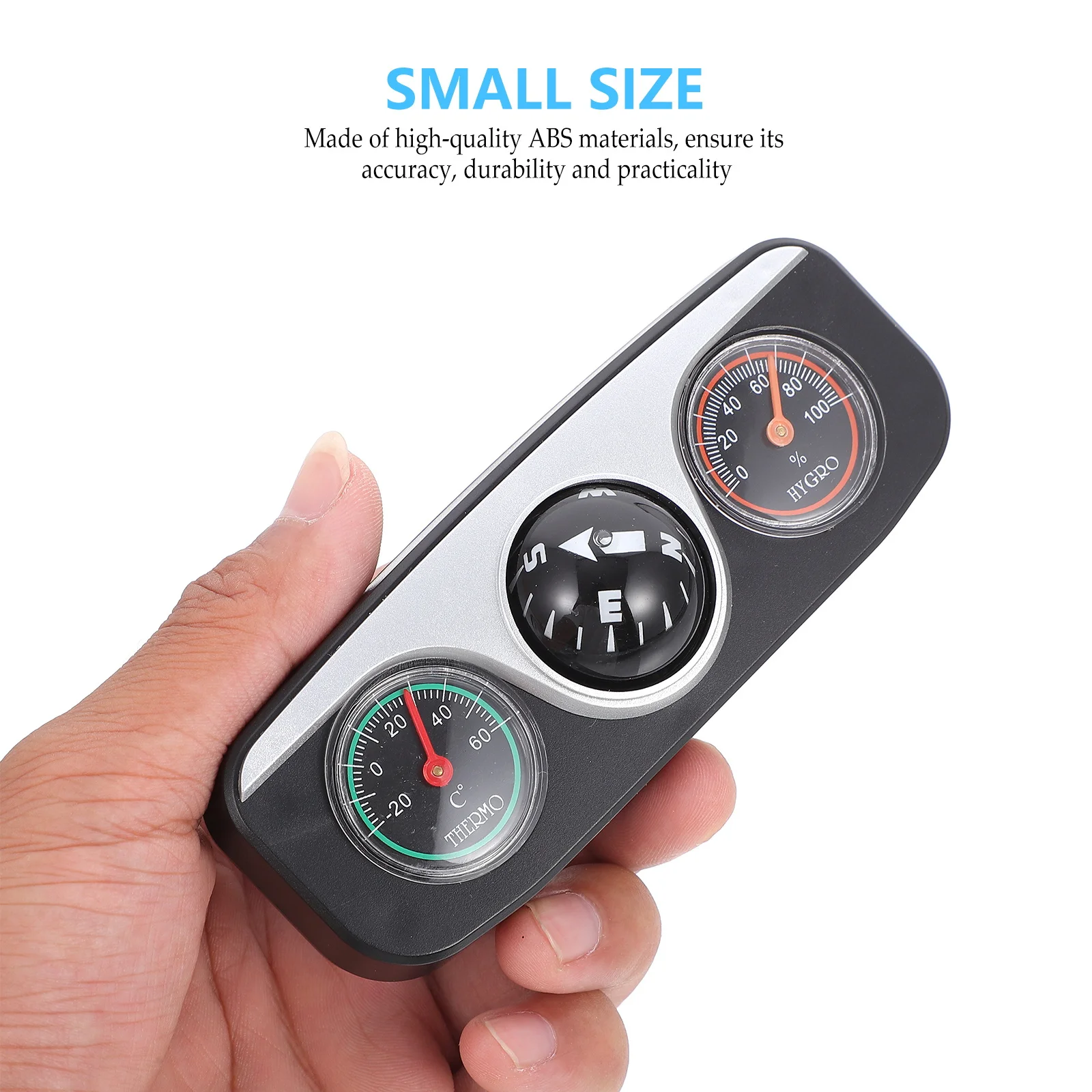 

Car 3 in 1 Auto Compass Multi-Functional Navigation Direction Thermometer Hygrometer Dash Mount Vehicle Navigation Balls
