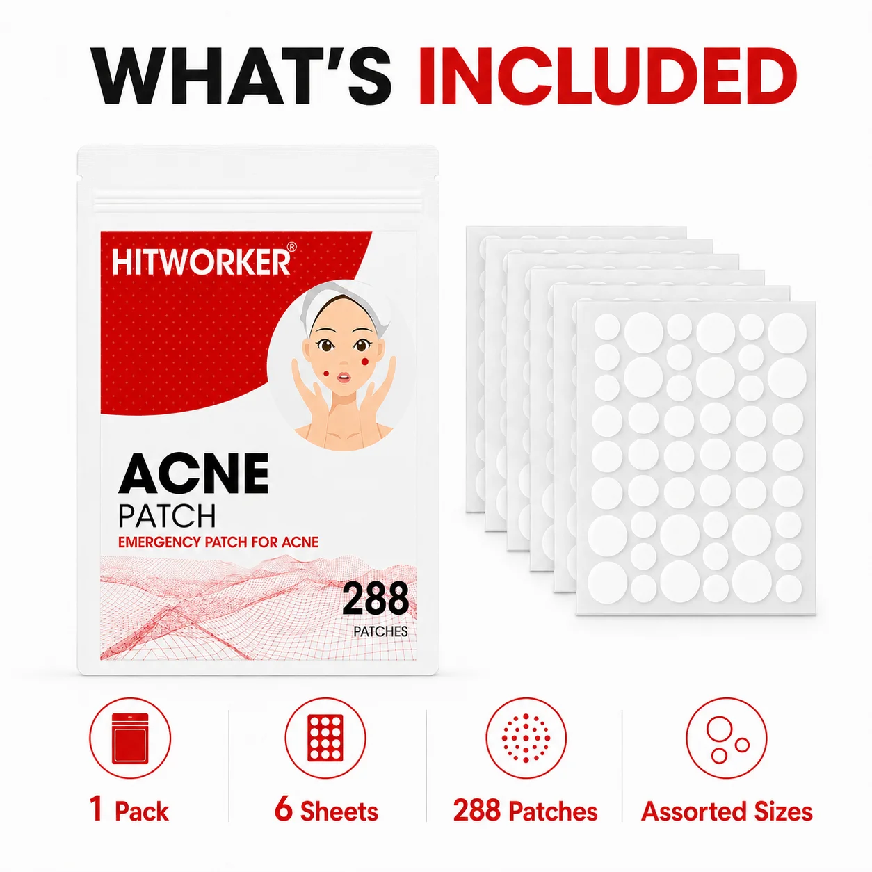 360PCS Clear-Look Pimple Patches, Day & Night Transparent Patches for Everyday Beauty Care