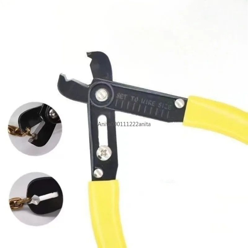 Adjustable Mini Stripping Pliers Jewelry Making Chain Tool Hand Operated Bag Chain Opener Cutter Toothless vice Rivet Tool view 6