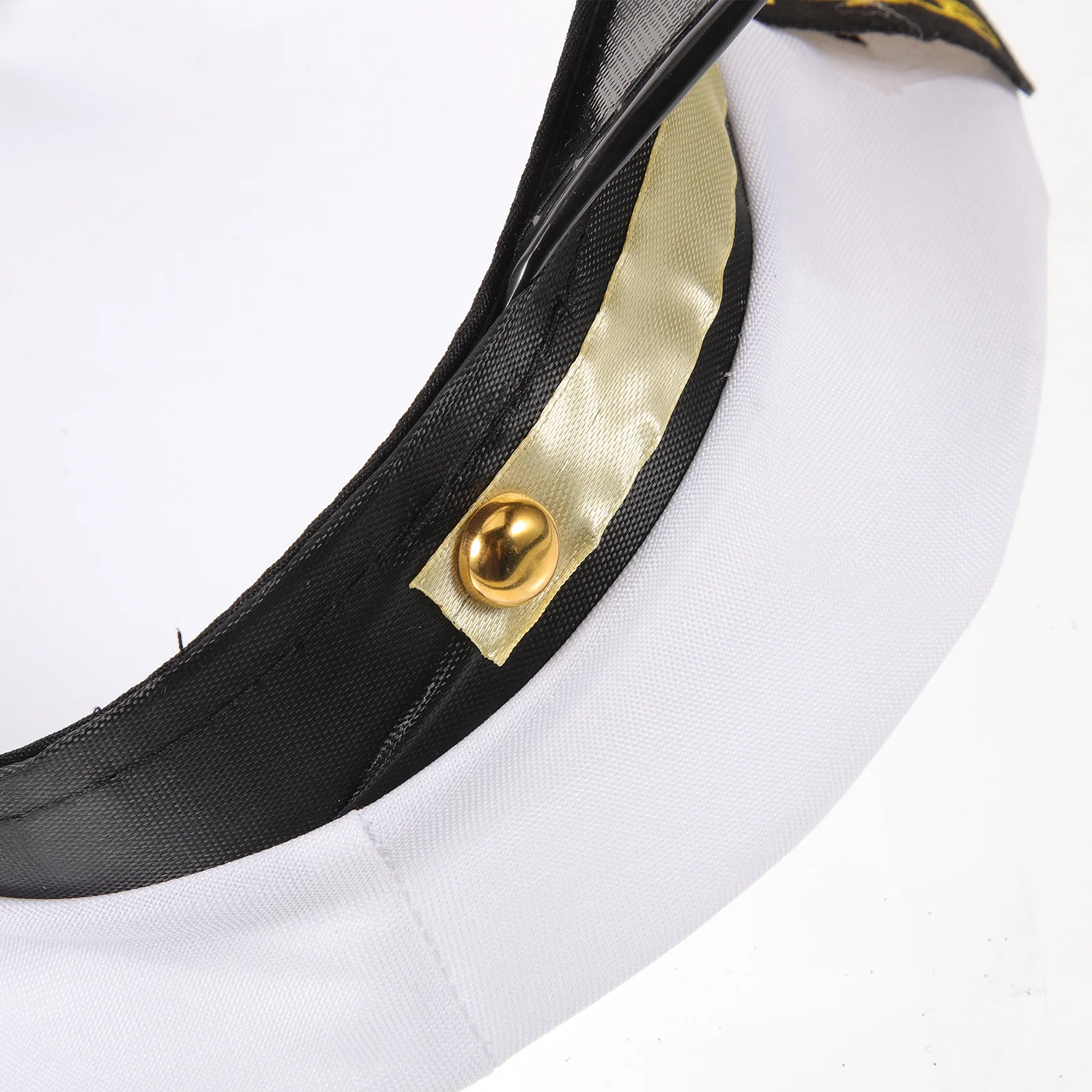 

Cloth Captain Hat Flat Top Sailor Hat Adjustable Comfortable for Cosplay Party Wedding Daily Wear Elegant Chic Style