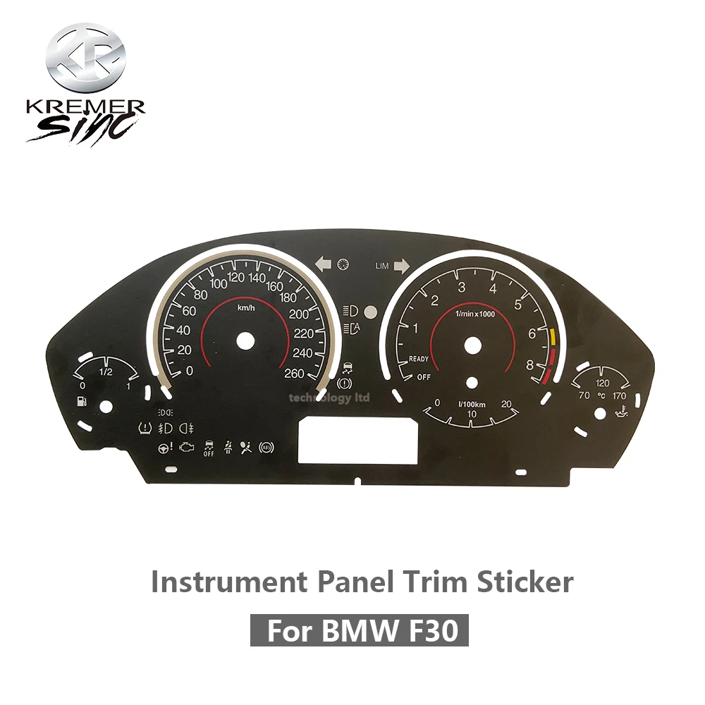 260km/h Dashboard Layer Sticker Dashboard Cover Sticker Instrument Panel Trim For BMW F30 F31 F34 F35 F33 Retrofit