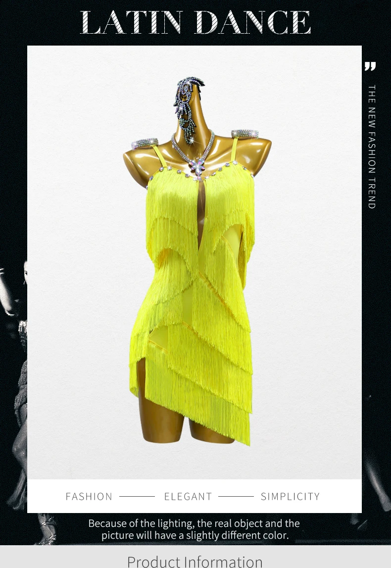 Ballsaal-Tanzkleid Party-Latin-Kostüm Sexy Wettbewerbskleidung für Damen Abendgarderobe 2026 Mädchen Fransen-Jumpsuit Samba-Tanzkleidung Rock – Detail 2