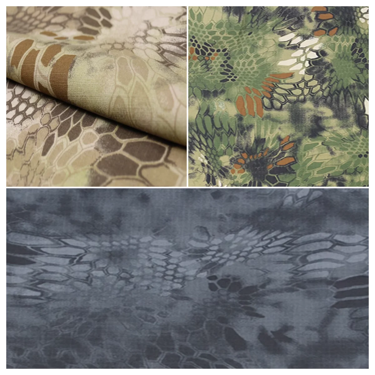 American Black Green Desert Python Camouflage Polyester Cotton Fabric Ripstop Cloth Tactical Garment DIY