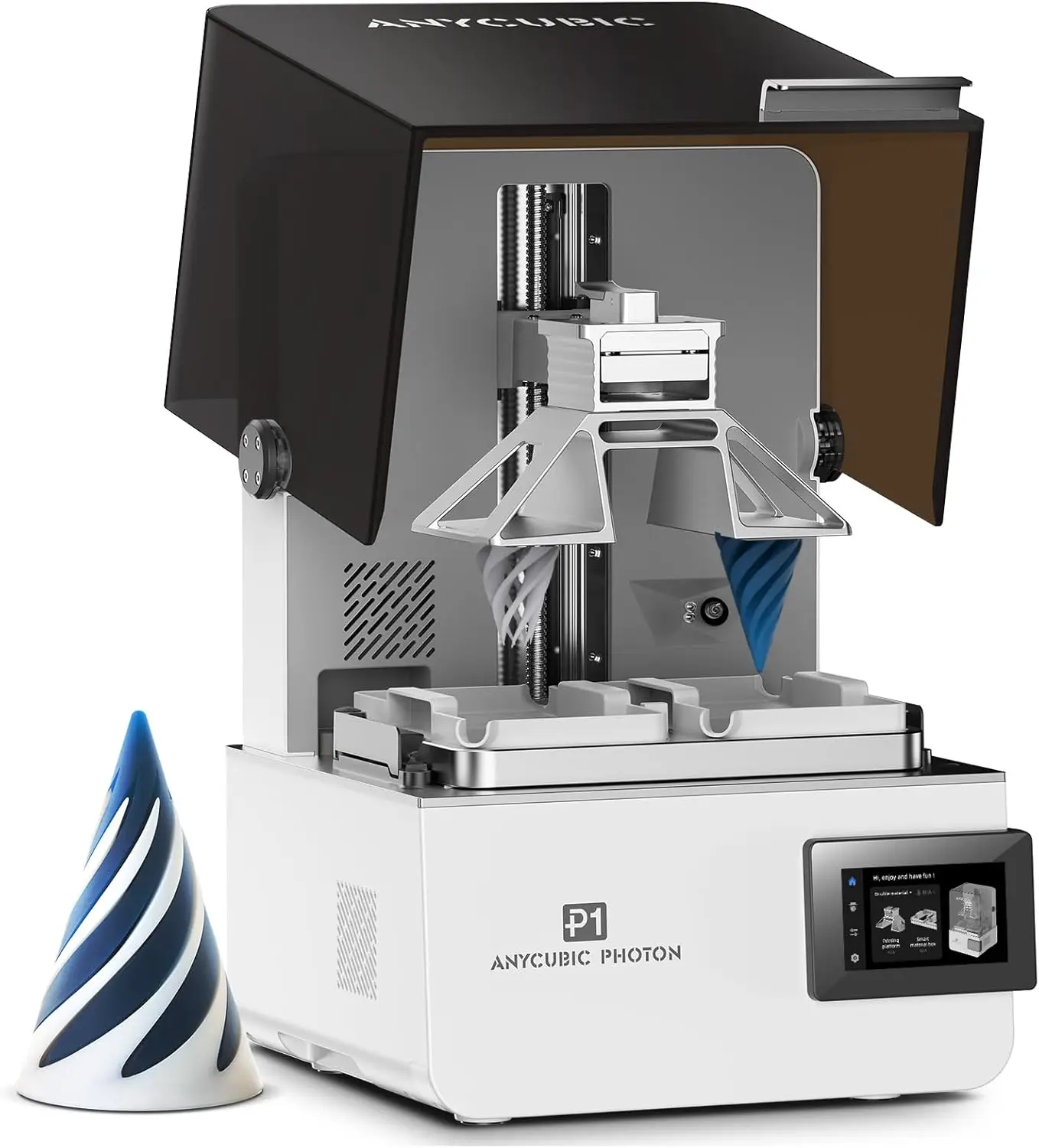 

ANYCUBIC Photon P1 14K 3D-принтер для фотополимерной печати, с возможностью печати двумя цветами/двумя материалами, прочной конструкцией для печати, 10.1'' монохромным ЖК-дисплеем
