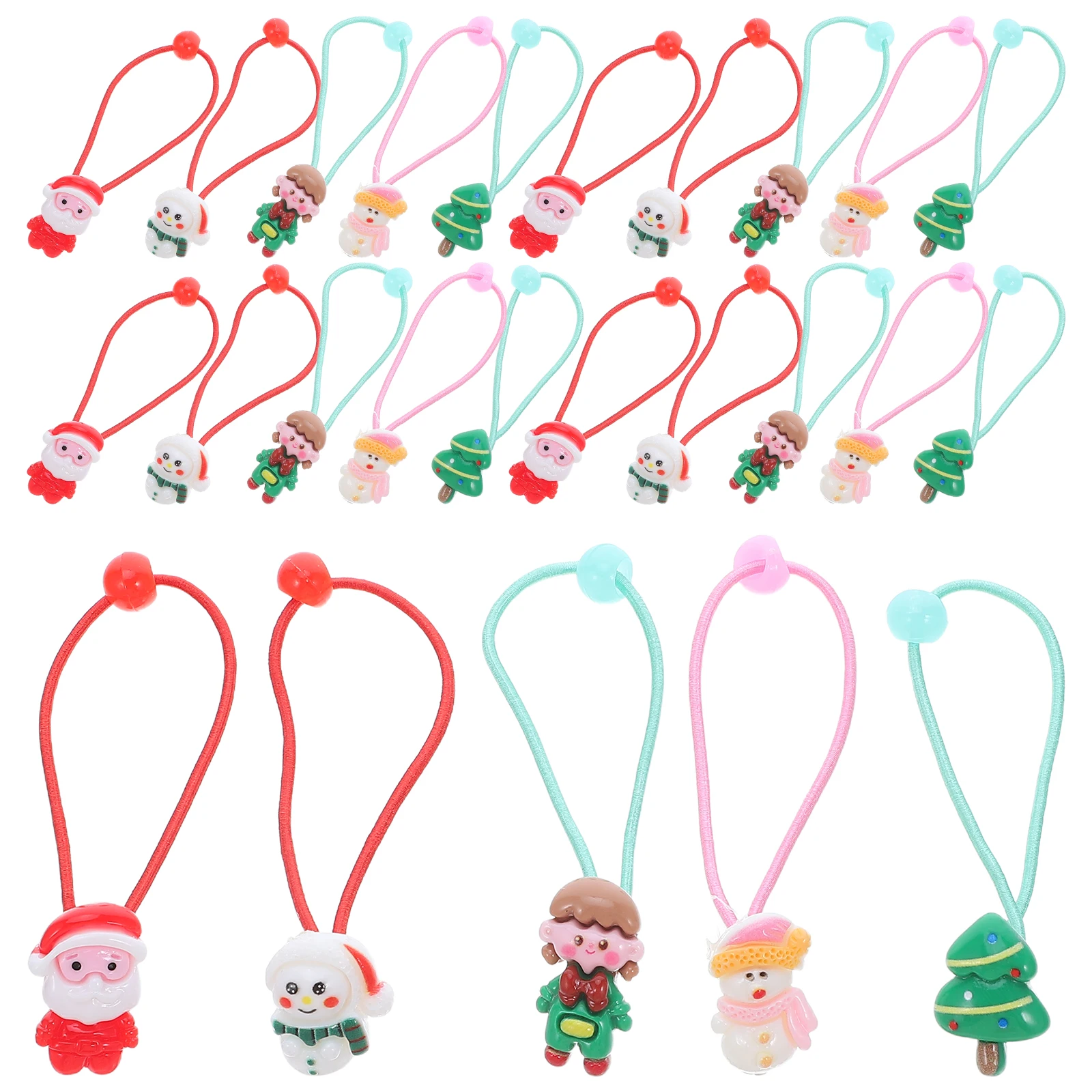 

30 Pcs Children's Hair Tie Ties Christmas Girls Accessories for Thick Little Baby