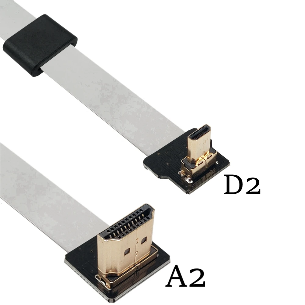 

Video aerial photography gimbal FPV monitor camera short bend standard Micro Mini HDMI soft ribbon cable