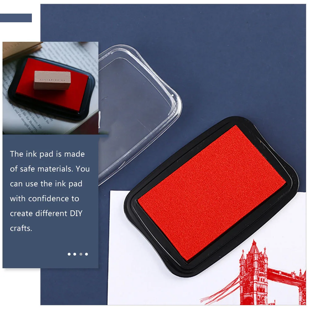 2 قطعة وسادة الحبر الأحمر خمر قسط البلاستيك الإسفنج Diy بها بنفسك سجل القصاصات المطاط الخشب النسيج الحرفية المشاريع ختم منصات المحاسبة