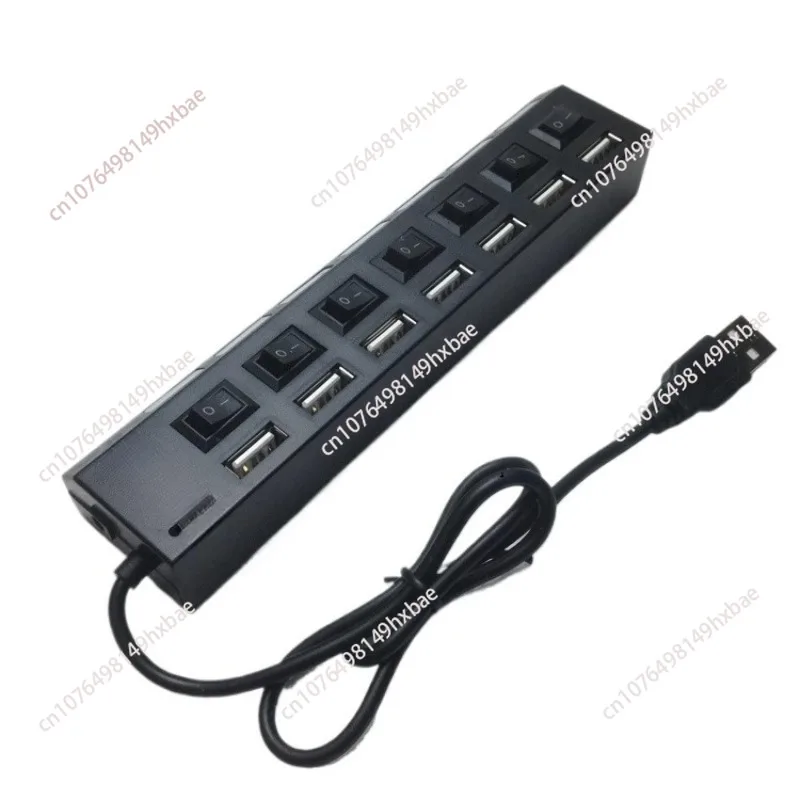 USB 2.0 Hub 2.0 Multi Splitter  Use Power Adapter 7 Port Multiple Expander USB Hub for PC Laptops