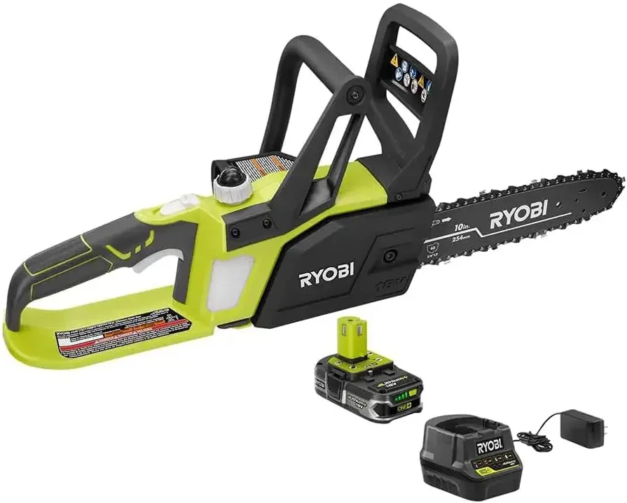 18V Brushless Lithium-Ion Electric Cordless Battery Chainsaw - 4.0 Ah Battery and Charger Included