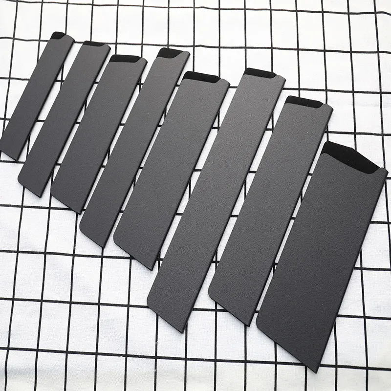 Couteau de cuisine rectangulaire noir, gaine, couteau de Chef Santoku Sushi Sashimi, outils de tranchage, 1 pièce