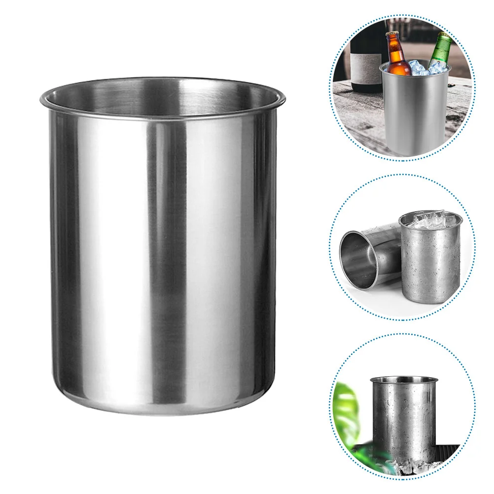 

Stainless Steel Ice Bucket Beer Keg Metal Cube Bar Flower Buckets Bottle Cooling Drinks For Cocktail